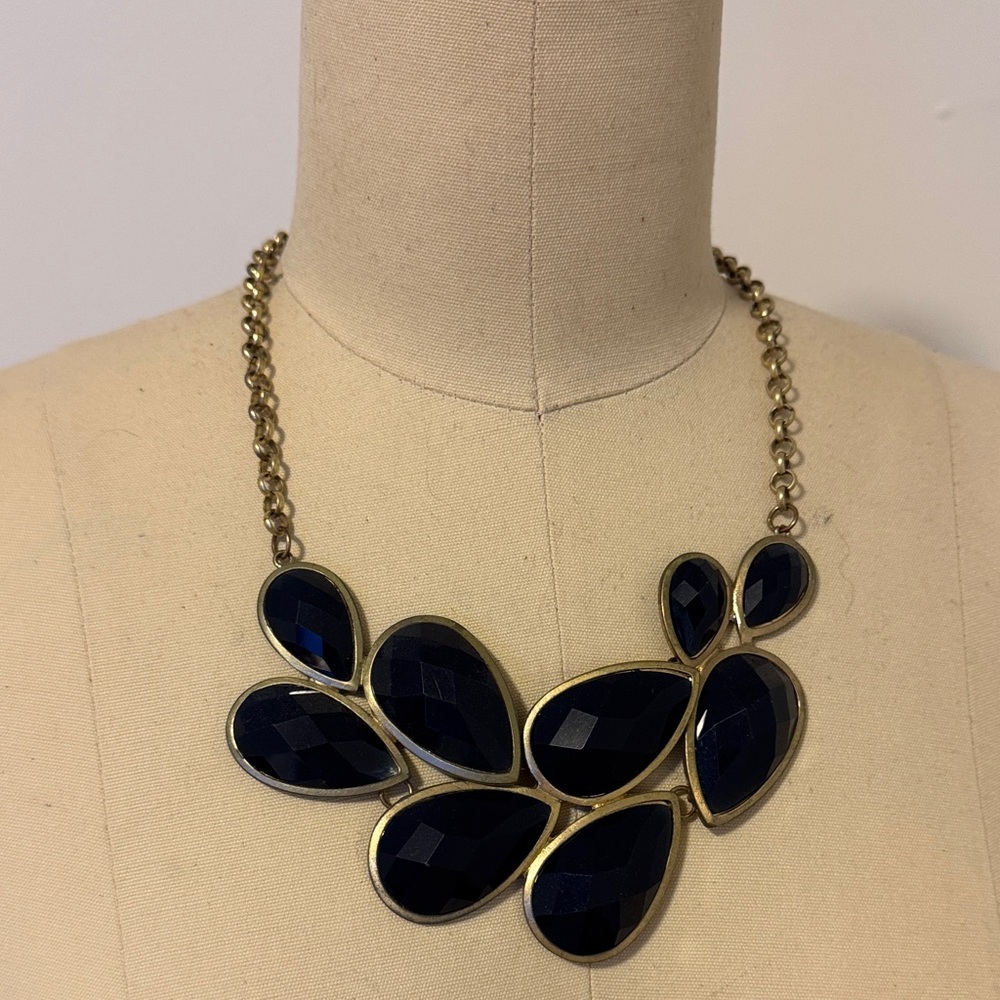 Gold and Black Statement Necklace